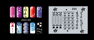 Pochoir nail art Aérographe JFH012-223