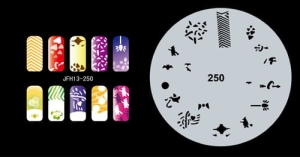 Pochoir nail art Aérographe JFH013-250