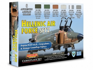 Série de peintures camouflages LifeColor XS16 HELLENIC AIR FORCE SET2