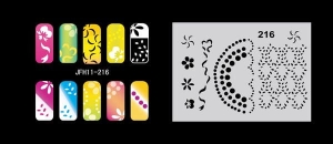 Pochoir nail art Aérographe JFH011-216