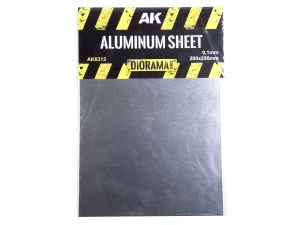 AK TOOL AK8312 ALUMINIUM SHEET 100um 200x250mm