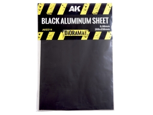AK TOOL AK8314 BLACK ALUMINIUM SHEET 150um 200x250mm