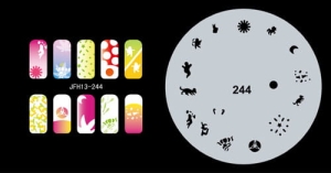 Pochoir nail art Aérographe JFH013-244