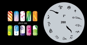 Pochoir nail art Aérographe JFH013-260