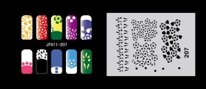 Pochoir nail art Aérographe JFH011-207