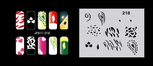 Pochoir nail art Aérographe JFH011-218