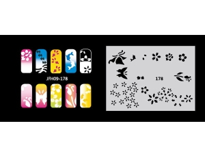 Pochoir nail art Aérographe JFH09-178