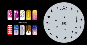 Pochoir nail art Aérographe JFH013-252