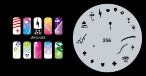 Pochoir nail art Aérographe JFH013-256