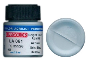 Peinture LifeColor UA061 mimetic bright blue rim 65