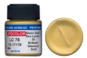 Peinture LifeColor LC75 basic gloss gold