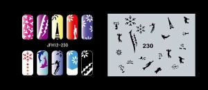 Pochoir nail art Aérographe JFH012-230