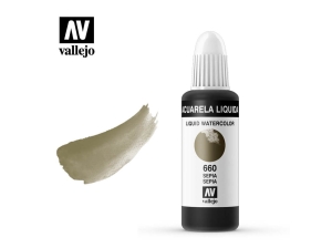 Vallejo Liquid Watercolor 33660 Sepia (32ml)
