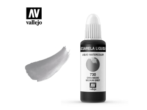 Vallejo Liquid Watercolor 33730 Medium Grey (32ml)