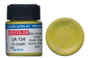 Peinture LifeColor UA134 mimetic zinch chrome yellow