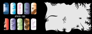 Pochoir nail art Aérographe JFH010-190