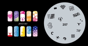 Pochoir nail art Aérographe JFH013-257