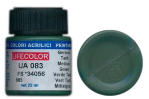 Peinture LifeColor UA083 mimetic medium german tank green