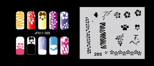 Pochoir nail art Aérographe JFH011-205