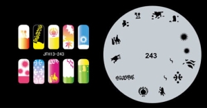 Pochoir nail art Aérographe JFH013-243