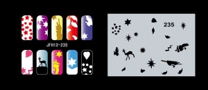 Pochoir nail art Aérographe JFH012-235