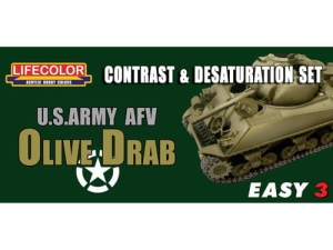 Série de peintures camouflages LifeColor MS03 U.S. ARMY AFV OLIVE DRAB