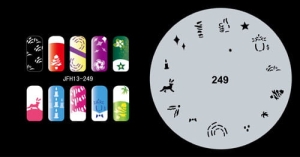 Pochoir nail art Aérographe JFH013-249