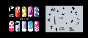 Pochoir nail art Aérographe JFH012-232