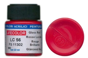 Peinture LifeColor LC56 basic gloss red