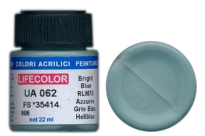 Peinture LifeColor UA062 mimetic bright blue rim 78