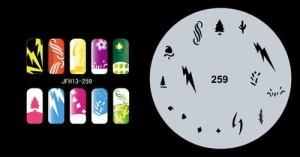 Pochoir nail art Aérographe JFH013-259
