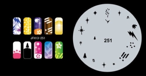 Pochoir nail art Aérographe JFH013-251