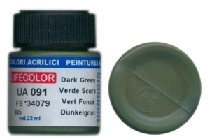 Peinture LifeColor UA091 mimetic dark green
