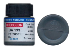 Peinture LifeColor UA133 mimetic dark grey rim 66