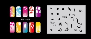 Pochoir nail art Aérographe JFH011-219