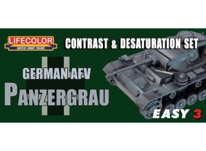 Série de peintures camouflages LifeColor MS02 GERMAN AFV PANZERGRAU