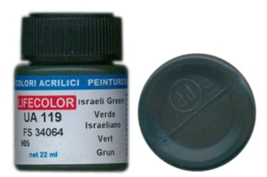 Peinture LifeColor UA119 mimetic israeli green