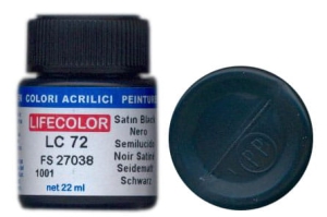 Peinture LifeColor LC72 basic gloss satin black