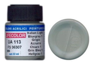 Peinture LifeColor UA113 mimetic light blue grey 1