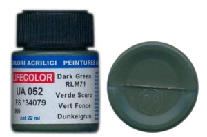 Peinture LifeColor UA052 mimetic dark green rim 71