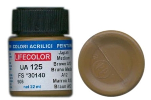 Peinture LifeColor UA125 mimetic japan medium brown a12