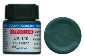 Peinture LifeColor UA110 mimetic dark green