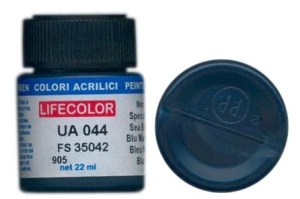 Peinture LifeColor UA044 mimetic non specular sea blue