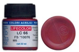 Peinture LifeColor LC66 basic gloss raw siena