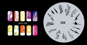 Pochoir nail art Aérographe JFH013-258
