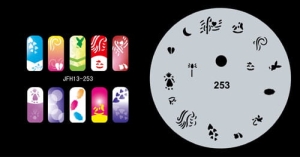 Pochoir nail art Aérographe JFH013-253
